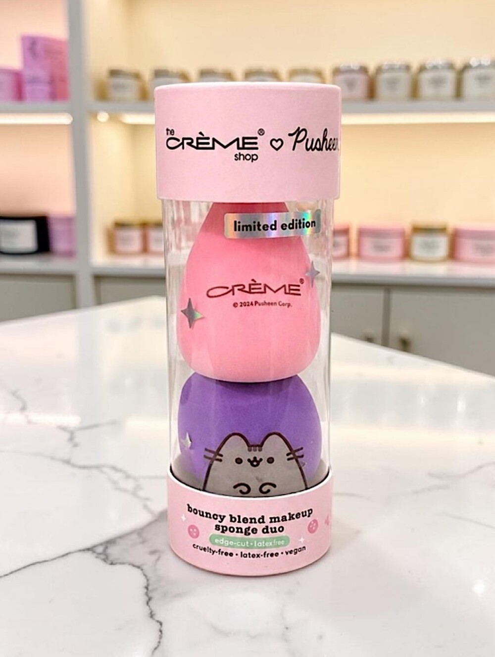 LIMITED EDITION The Crème Shop Pusheen Bouncy Blend Makeup Sponge Duo